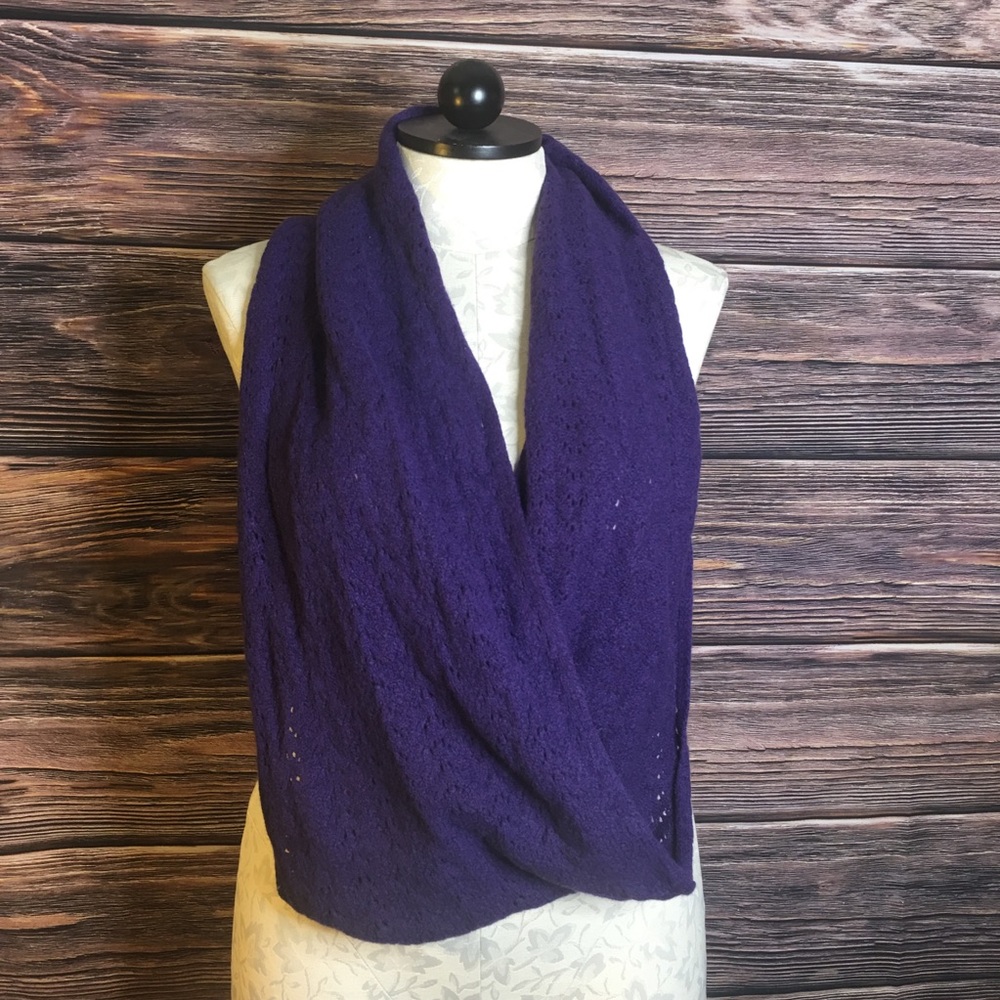 Pretty Purple knit infinity scarf